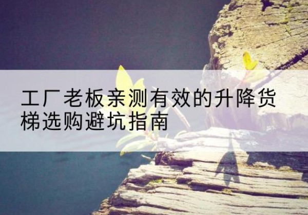 穆棱升降货梯怎么选-工厂老板亲测有效的升降货梯选购避坑指南